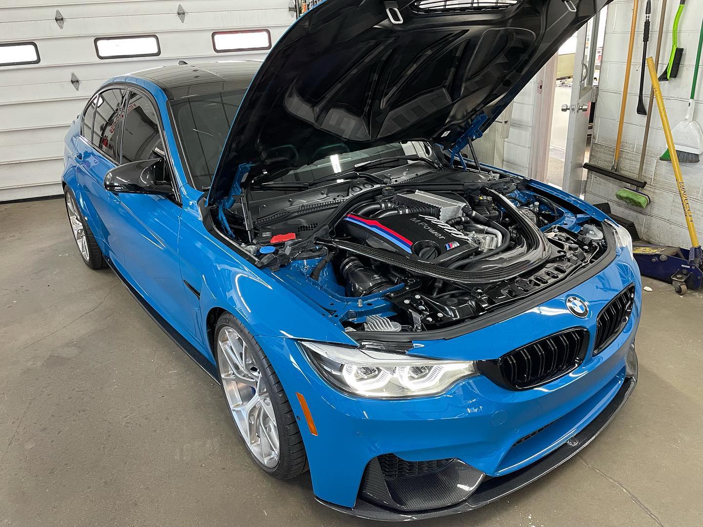 BMW F80 M3 with carbon intake at Eurotech Motorsports